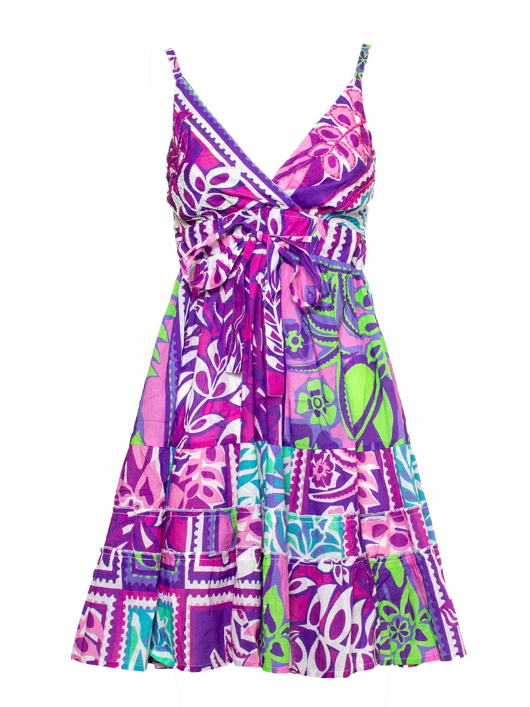 Abito Corto Bretelline Flower Print Ayfee