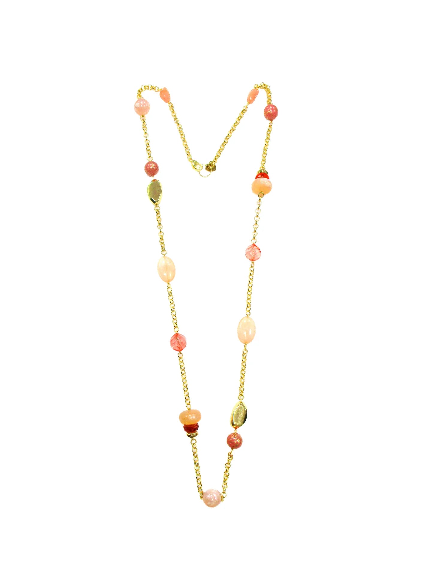 Collana con elementi in resina e inserti di catena Clementina Dolman
