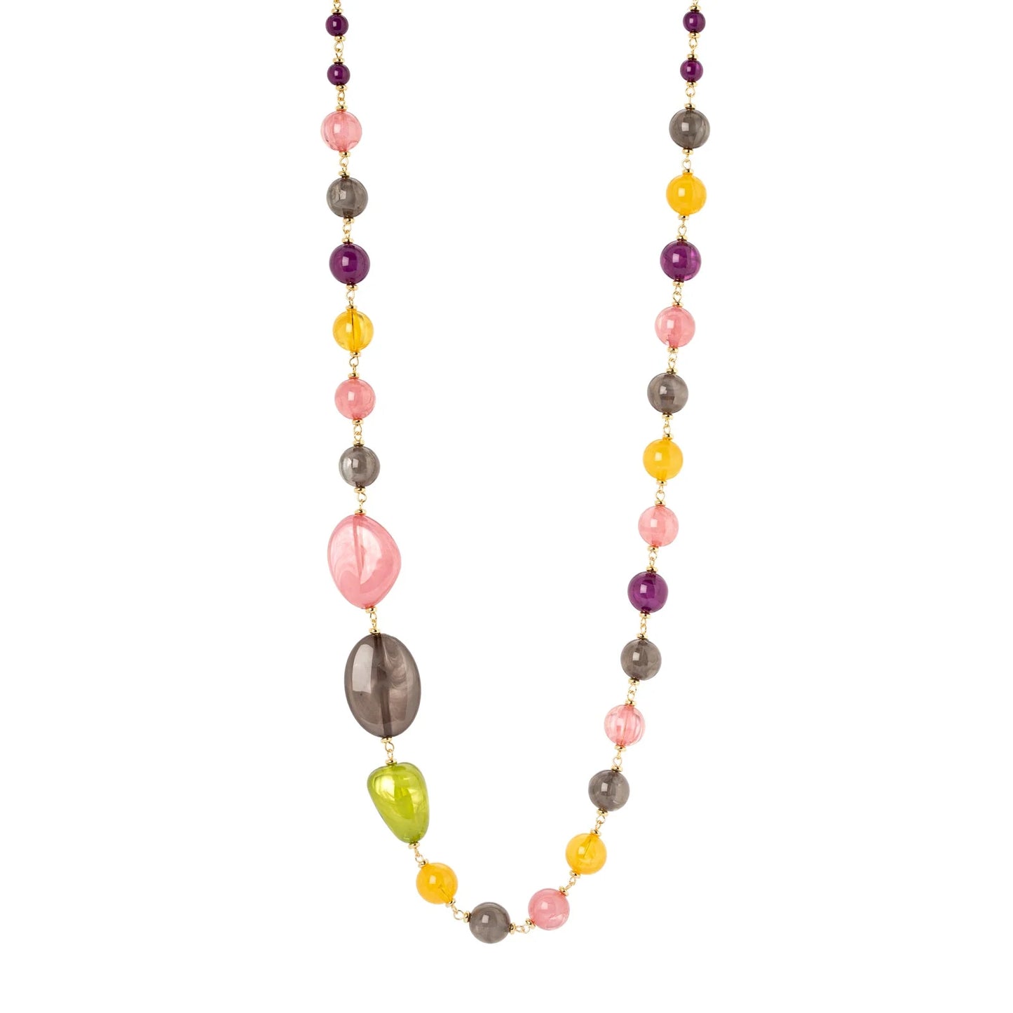Collana lunga boules e luminosi elementi Ester Sodini