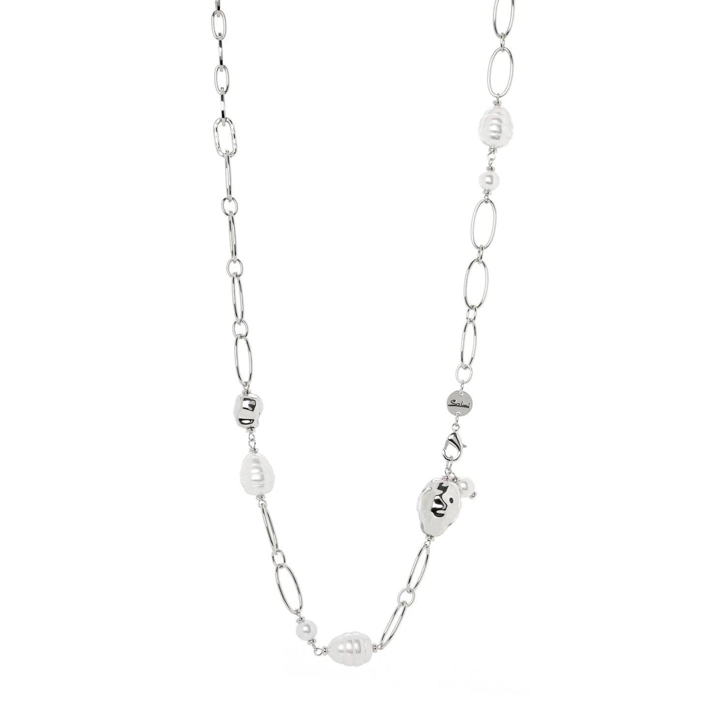 Collana catena e perle Leila Sodini