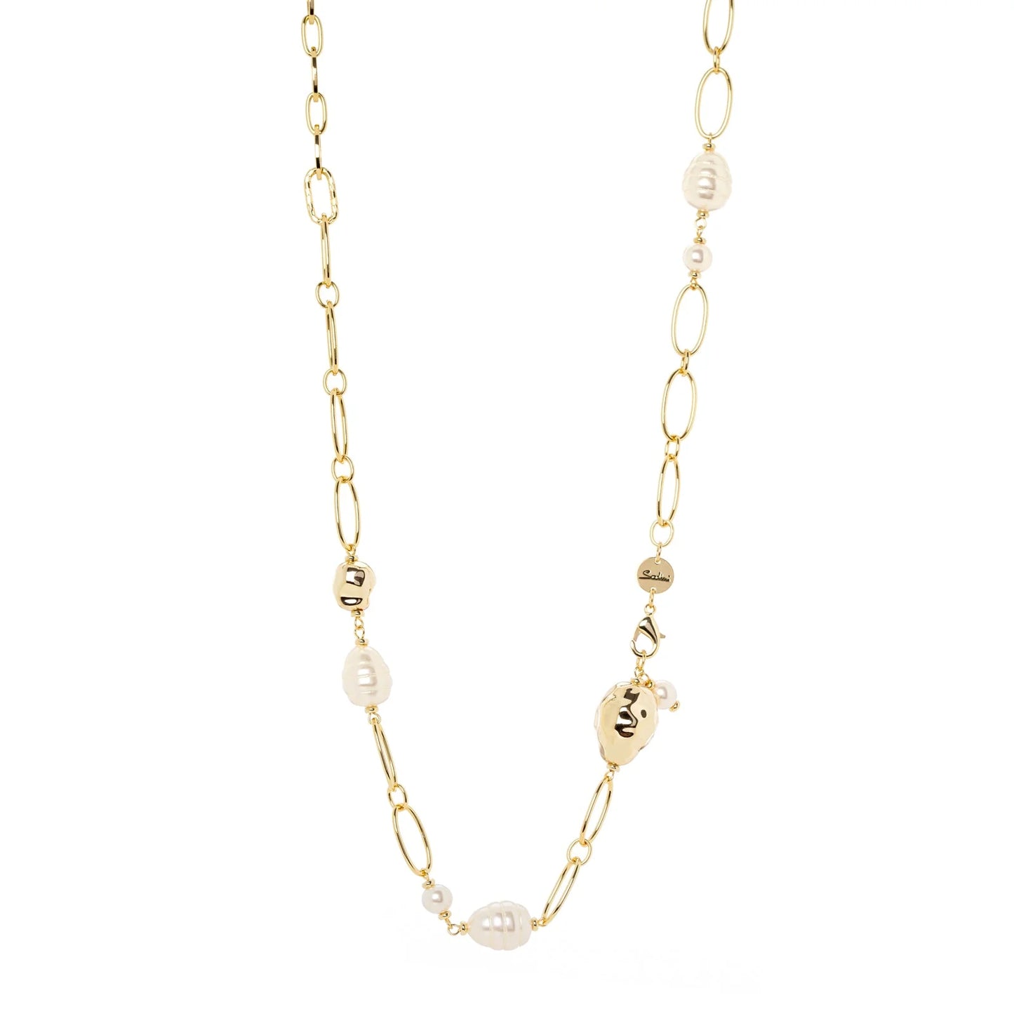 Collana catena e perle Leila Sodini