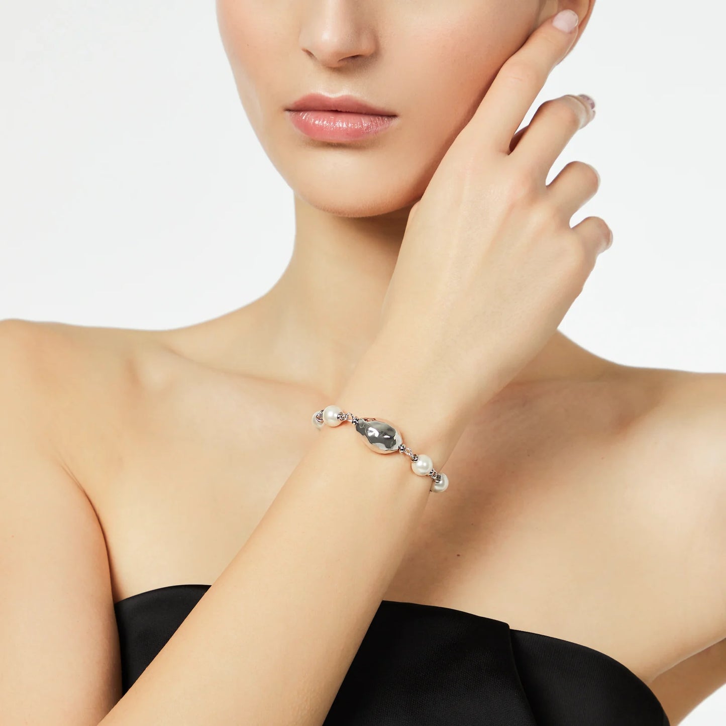Bracciale con perline e ovale Leila Sodini