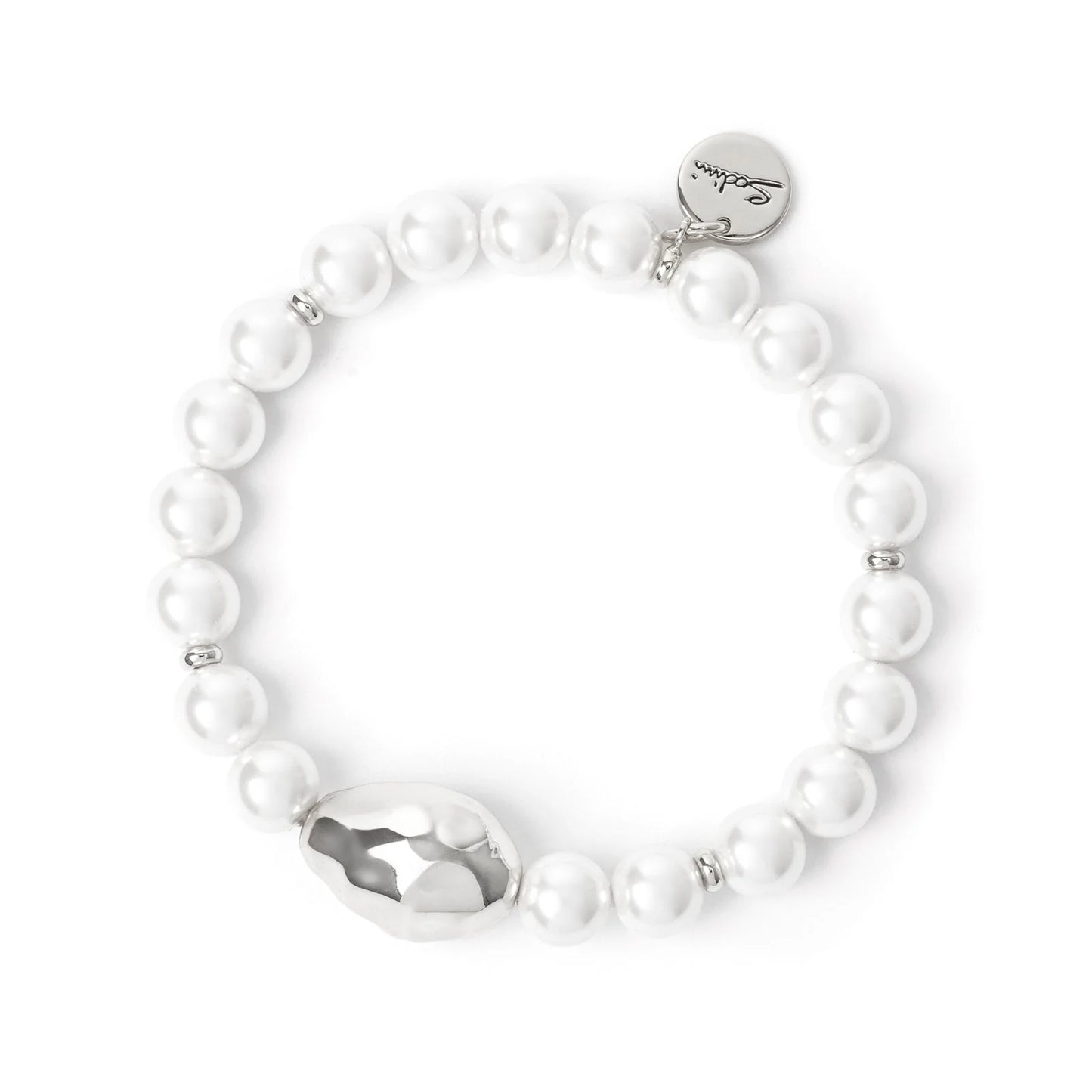 Bracciale elastico con perla ovale Leila Sodini