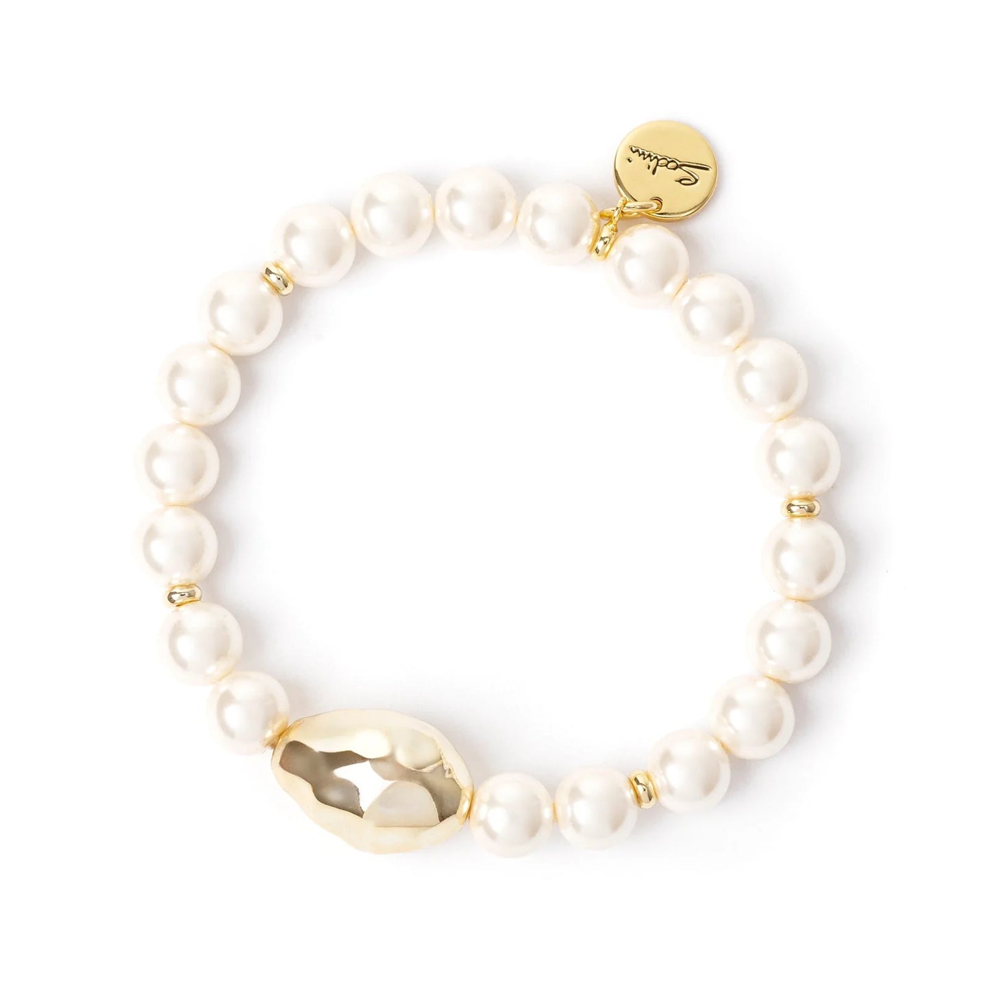 Bracciale elastico con perla ovale Leila Sodini