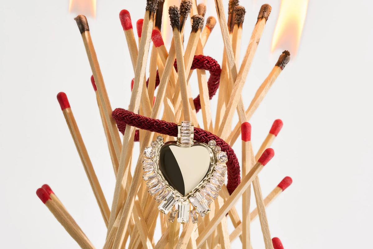 Collana corta cuore cristalli Ember Sodini