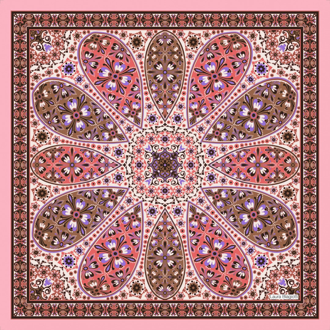 Foulard in seta Margherita caleidoscopica Laura Biagiotti