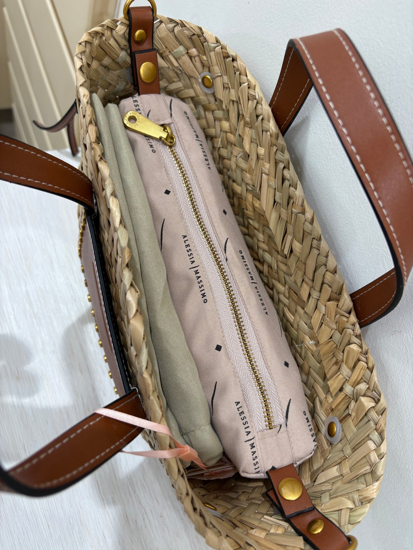 Borsa in paglia S8126 Alessia Massimo