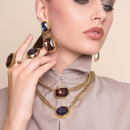 Anello Burgundy Nefertiti Dolman