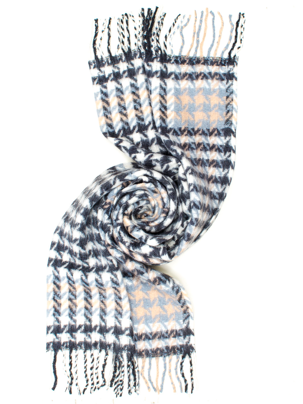 Sciarpa Pied De Poule Frange Ayfee