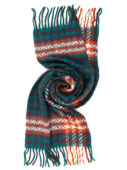 Sciarpa Pied De Poule Frange Ayfee