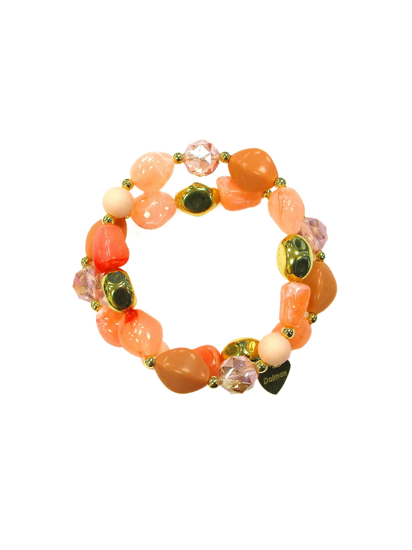 Coppia di bracciali elastici in cristallo e resina Clementina Dolman