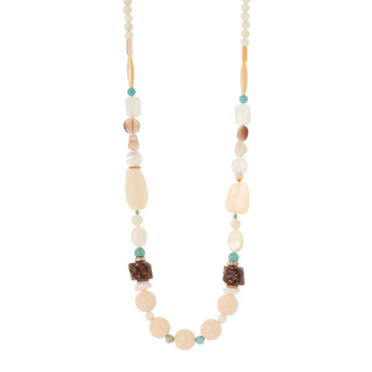 Collana lunga boule, sassolini e bonbon Maresia Sodini