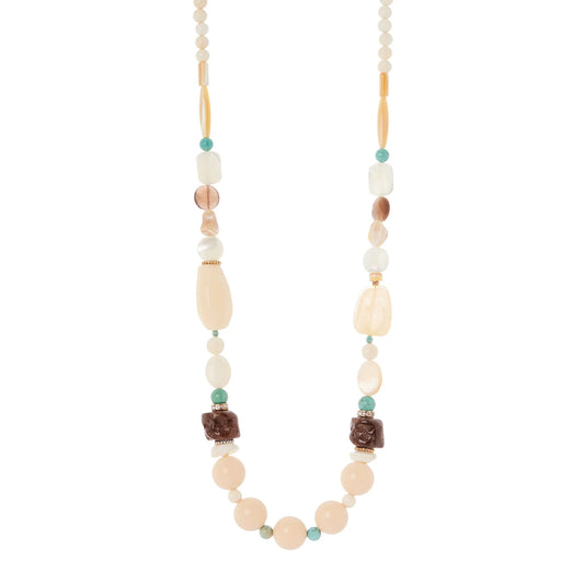 Collana lunga boule, sassolini e bonbon Maresia Sodini