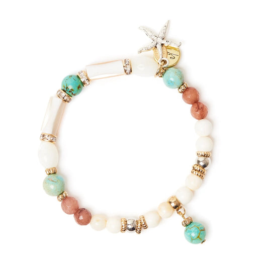 Bracciale elastico boule, sferetta e stella marina Maresia Sodini