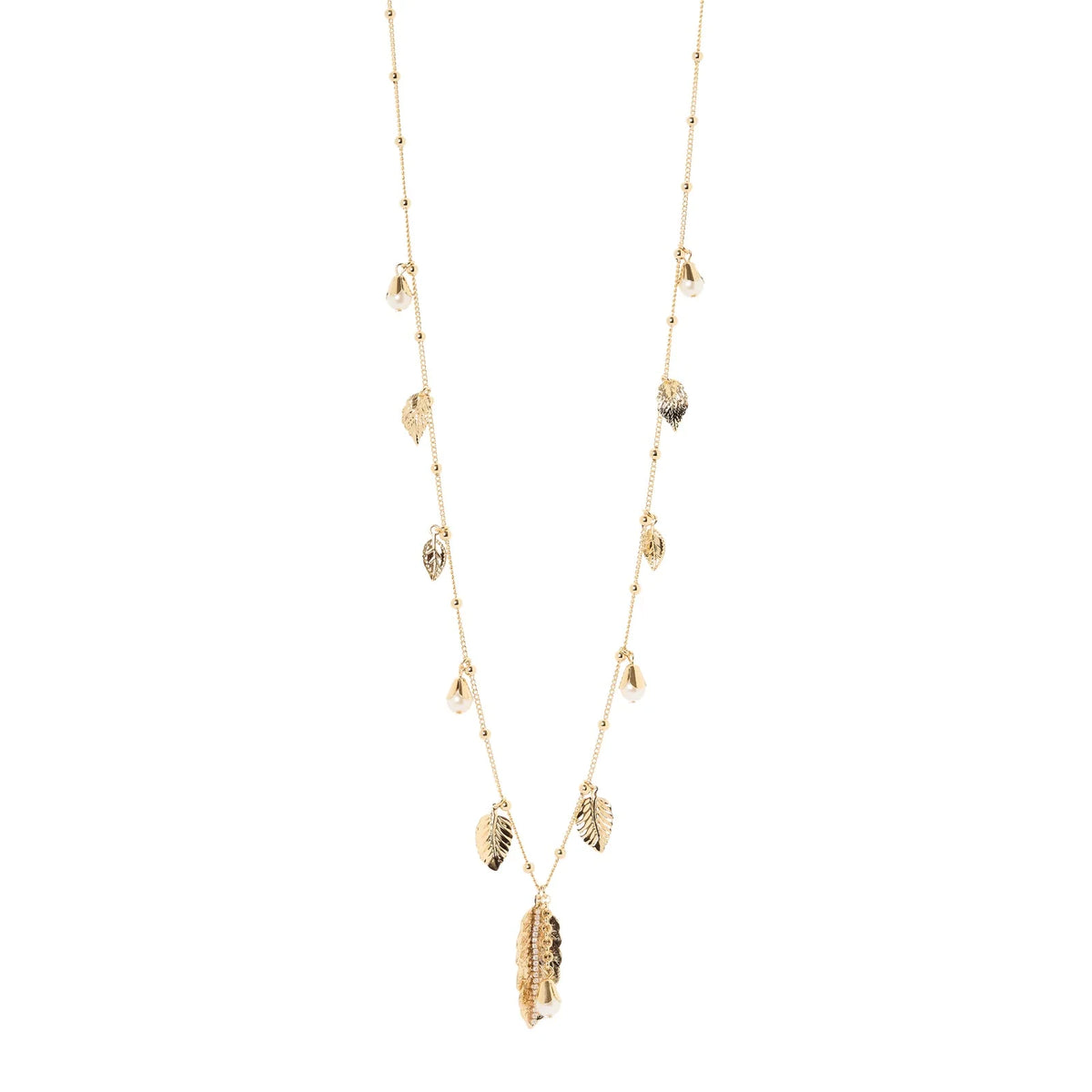 Collana catena foglie perle Daphne Sodini