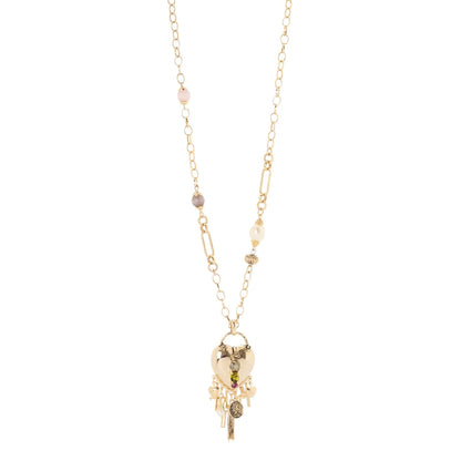 Collana lunga cuore mini pendenti Naos Sodini