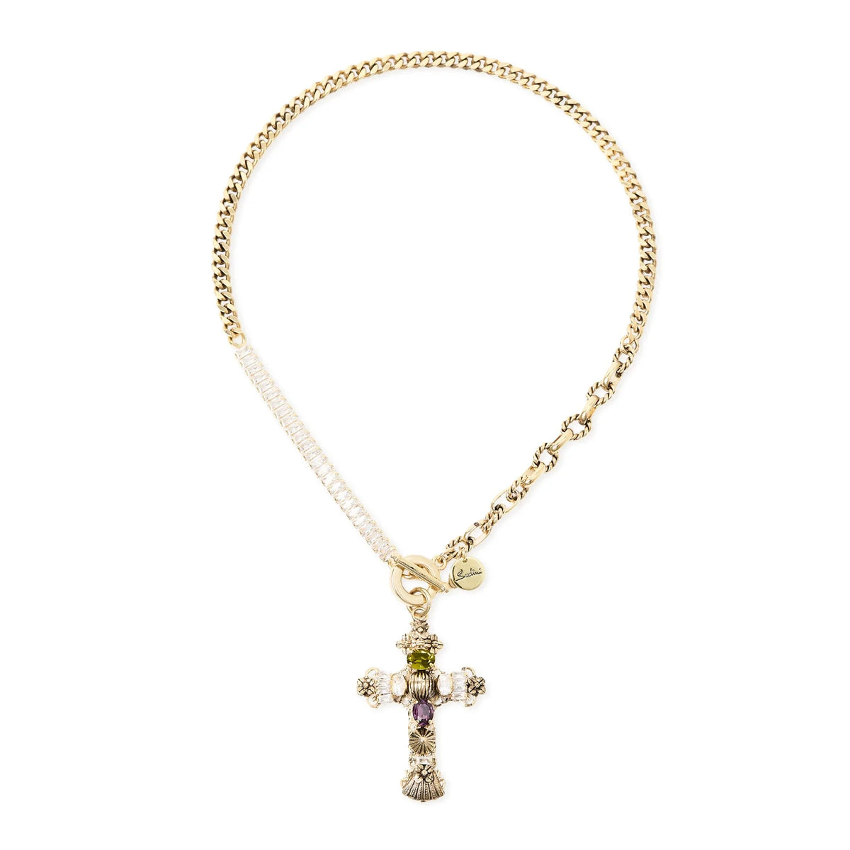 Collana corta tre stili croce Naos Sodini