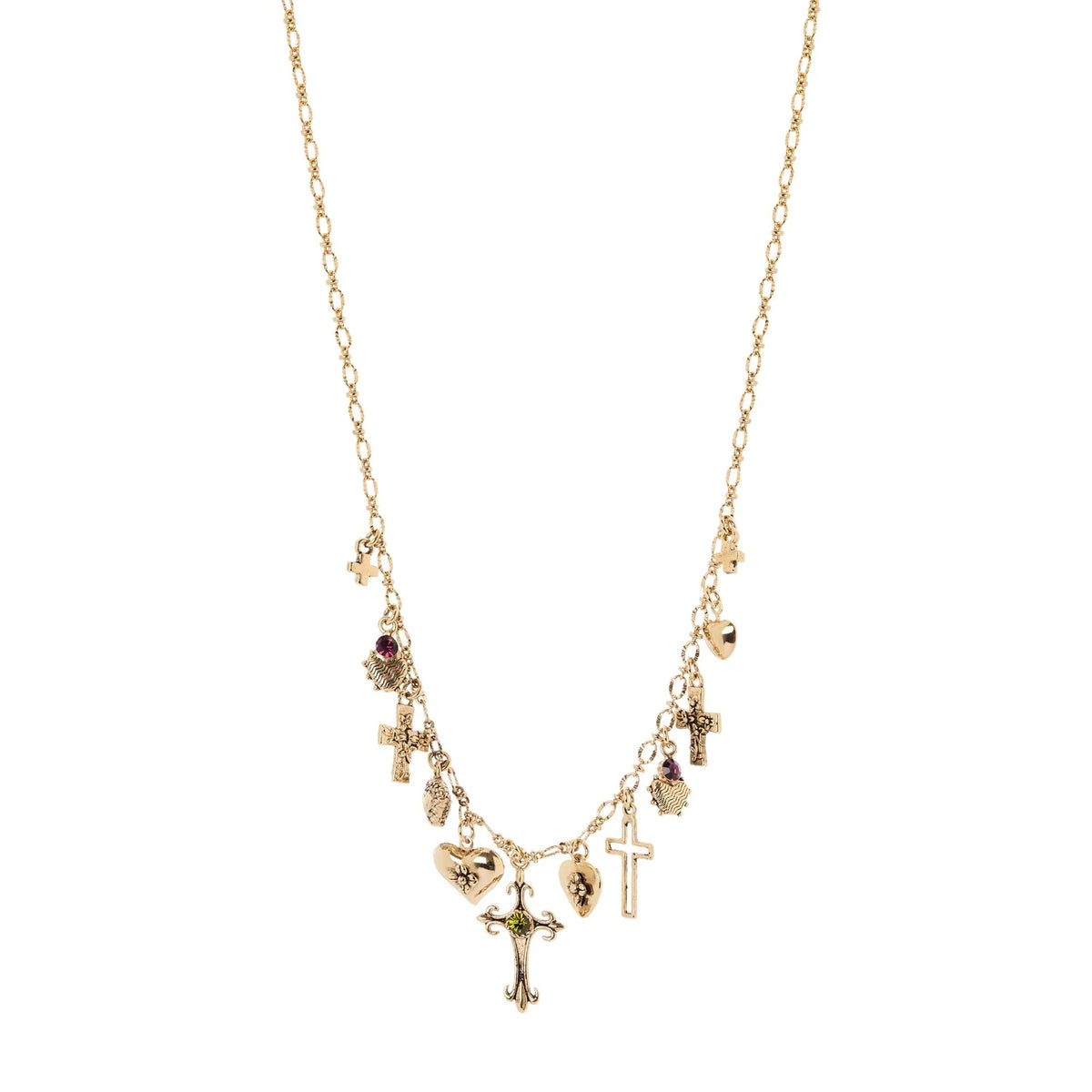 Collana cuori croci pendenti Naos Sodini