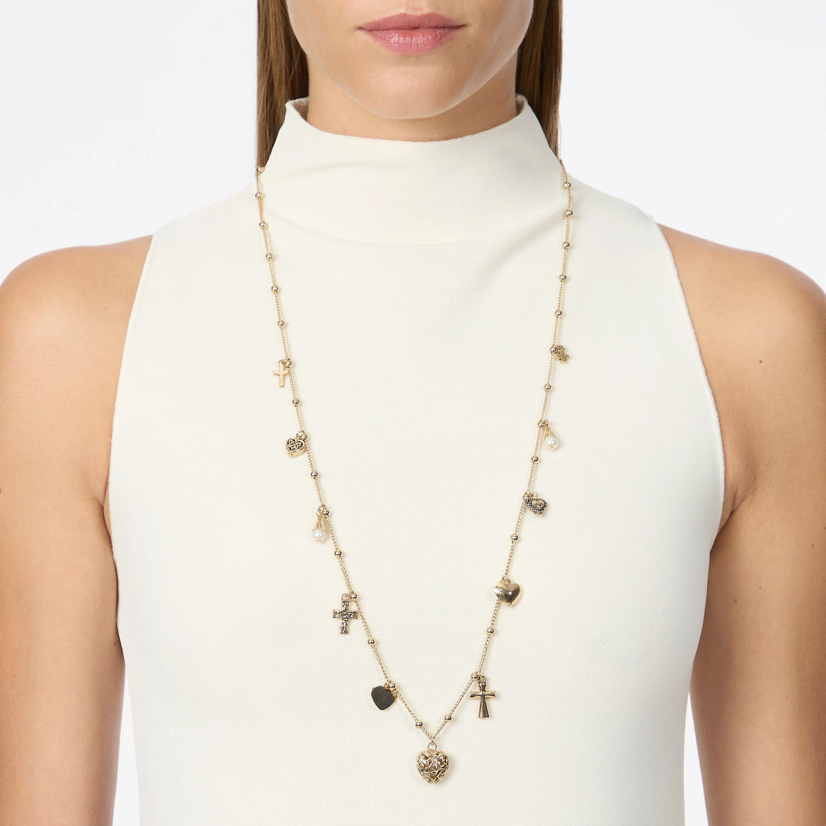 Collana lunga sottile mini pendenti Naos Sodini