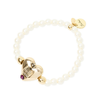Bracciale elastico sfere cuore Naos Sodini