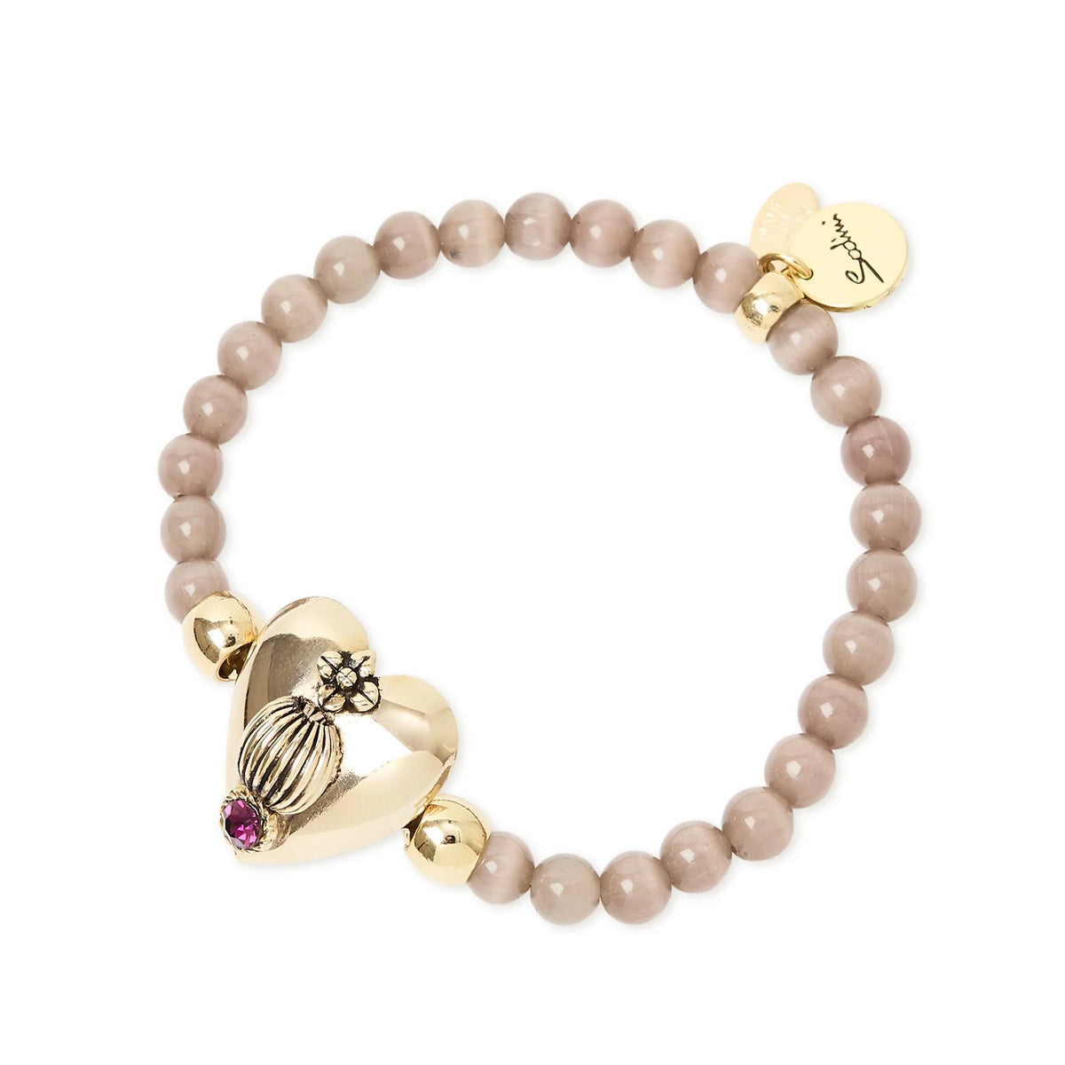 Bracciale elastico sfere cuore Naos Sodini