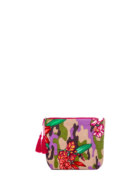 Pochette Camouflage & Flowers Print Ayfee
