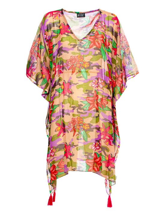 Kaftano Camouflage & Flower Print Ayfee