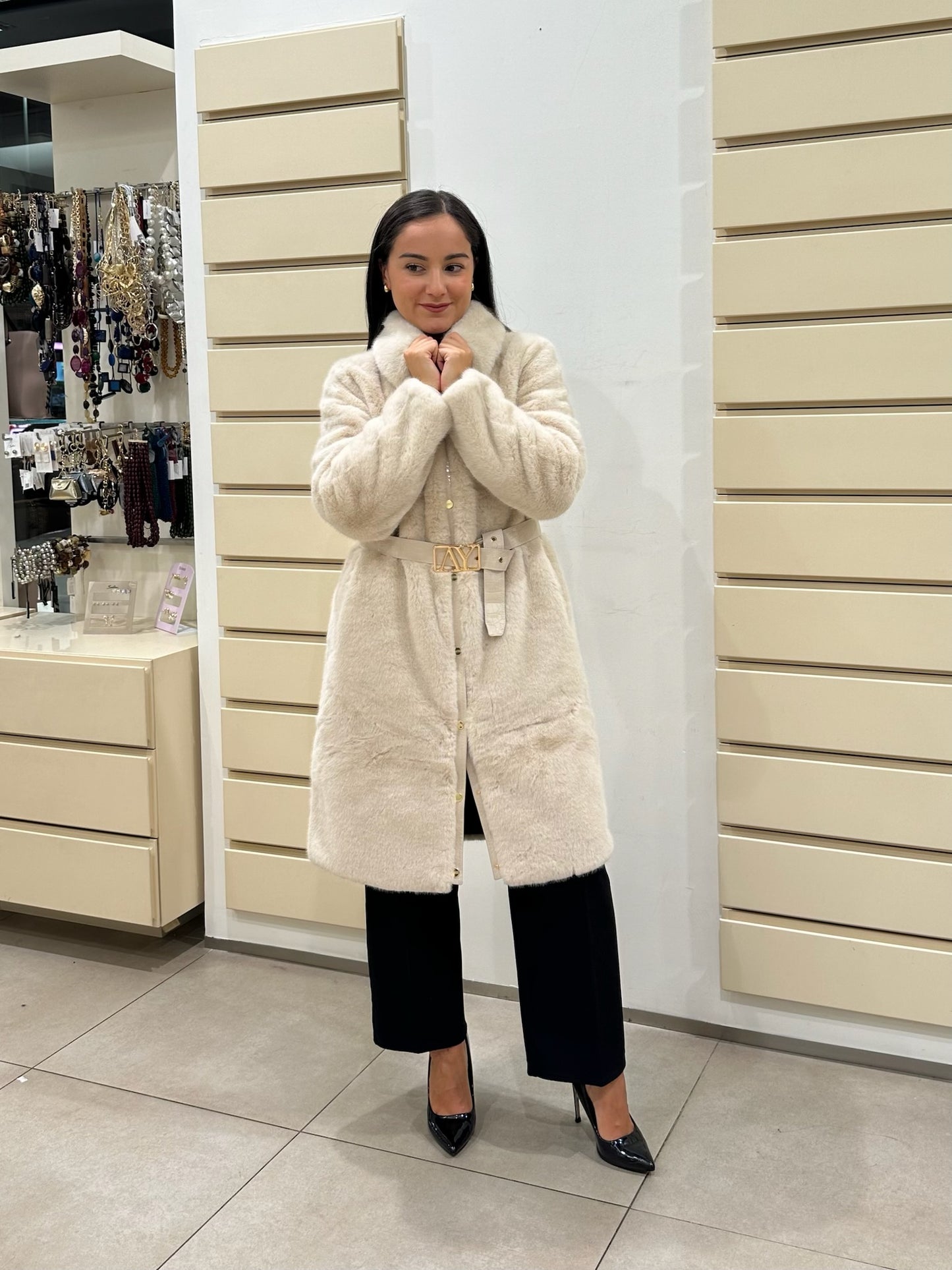 Giacca Lunga Ecopelliccia Ayfee