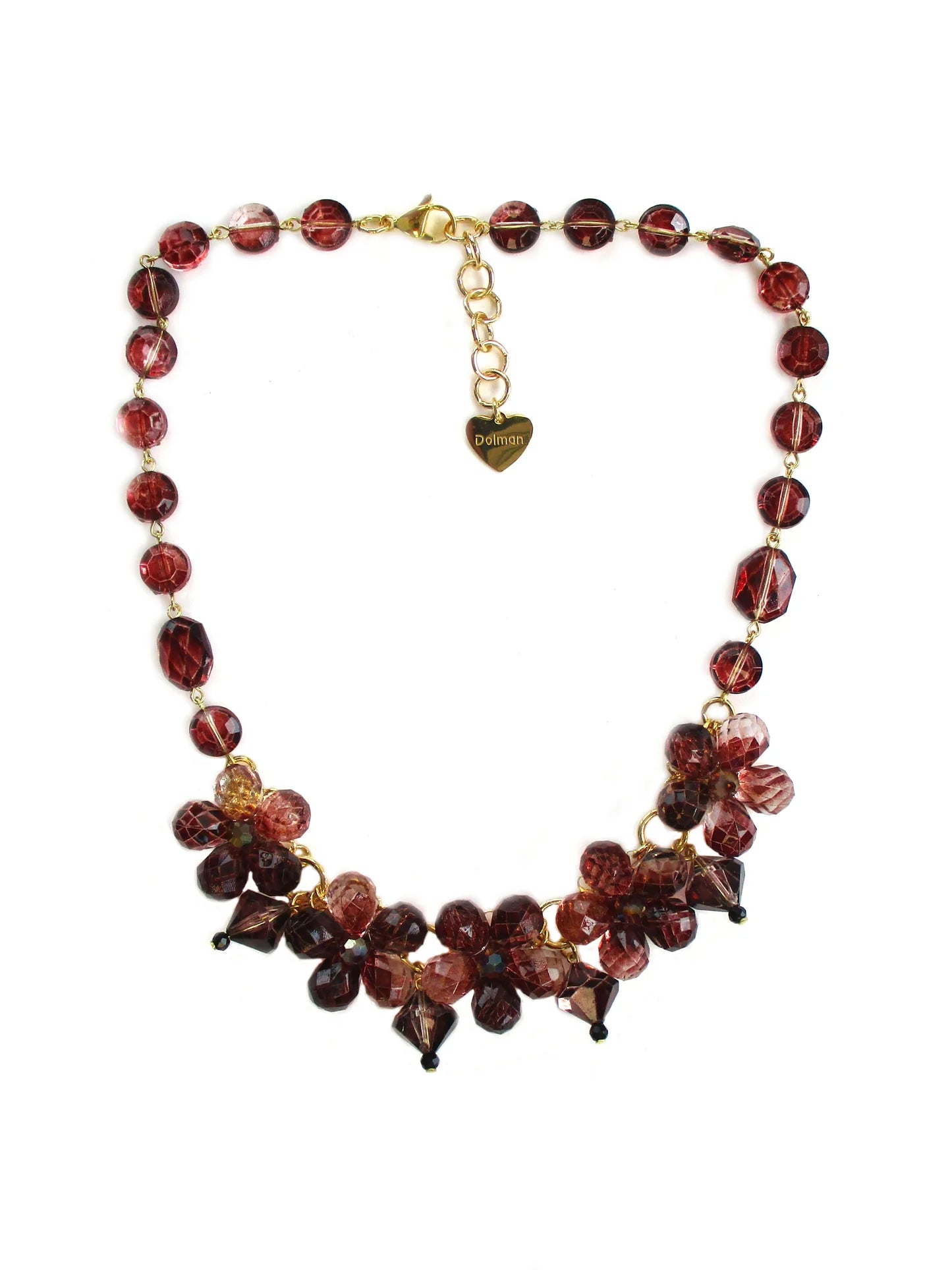 Girocollo con centrale a motivo fiore Coffee Dolman