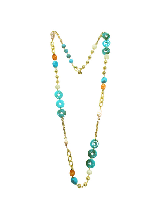 Collana in resina con inserti di catena Galapagos Dolman