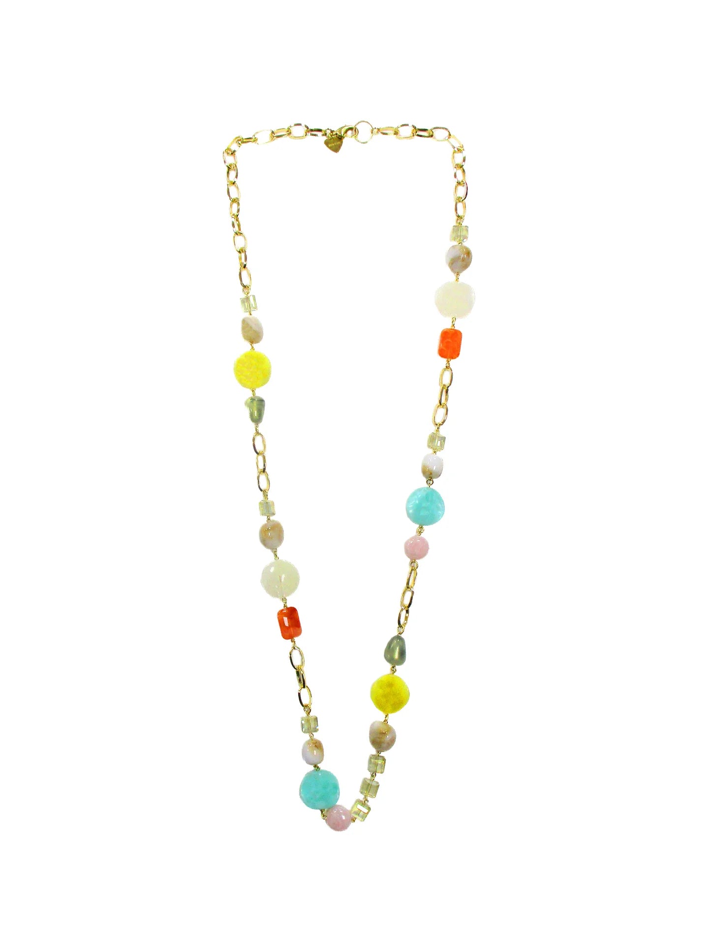 Collana con resine e inserti di catena Tapioca Dolman