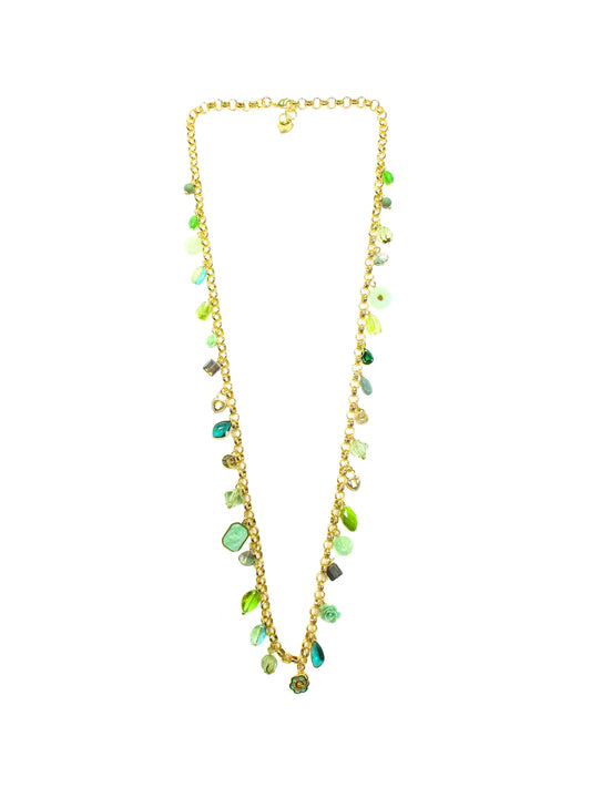 Collana in catena con charms assortiti Crisolite Dolman