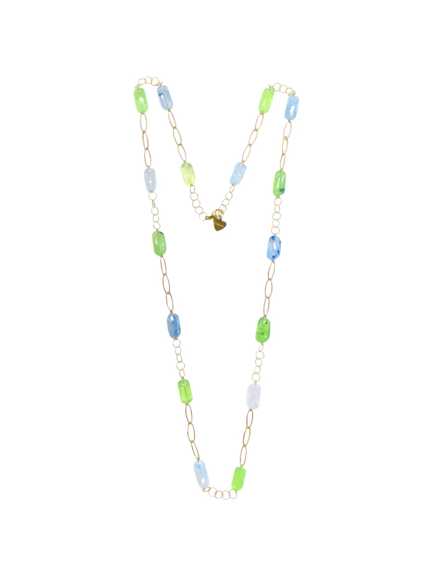 Collana incatenata con elementi in resina Giada Dolman