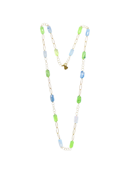 Collana incatenata con elementi in resina Giada Dolman