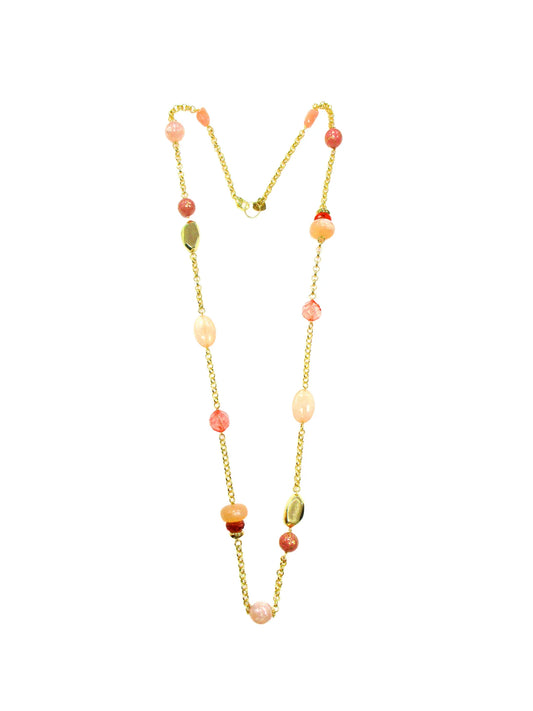 Collana con elementi in resina e inserti di catena Clementina Dolman
