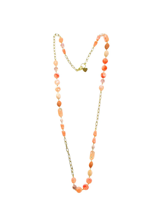 Collana in resina con inserti di catena Clementina Dolman