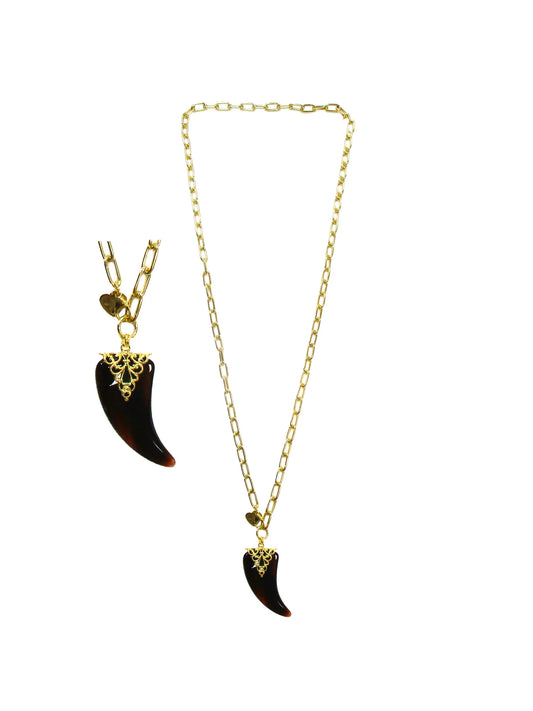 Collana a catena con ciondolo a cornetto Tarocchi Dolman