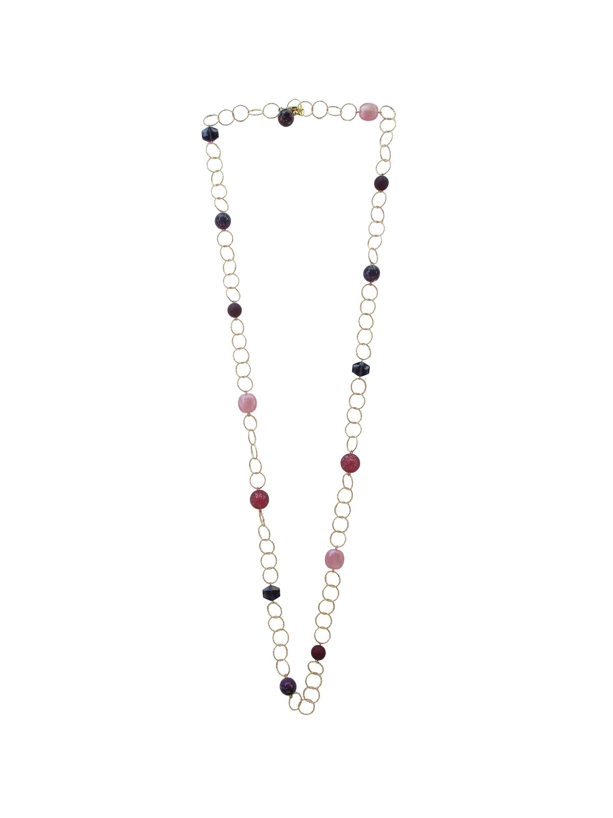 Collana con inserti in resina e cristallo Potpourri Dolman