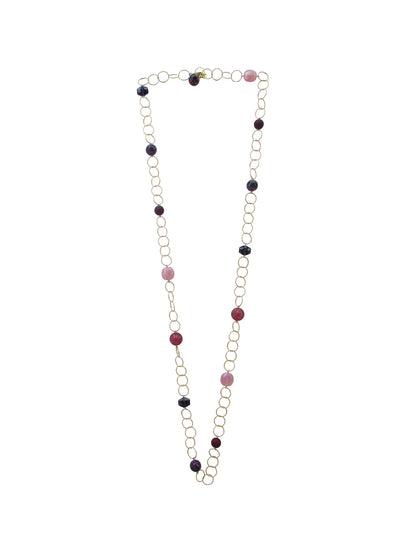 Collana con inserti in resina e cristallo Potpourri Dolman