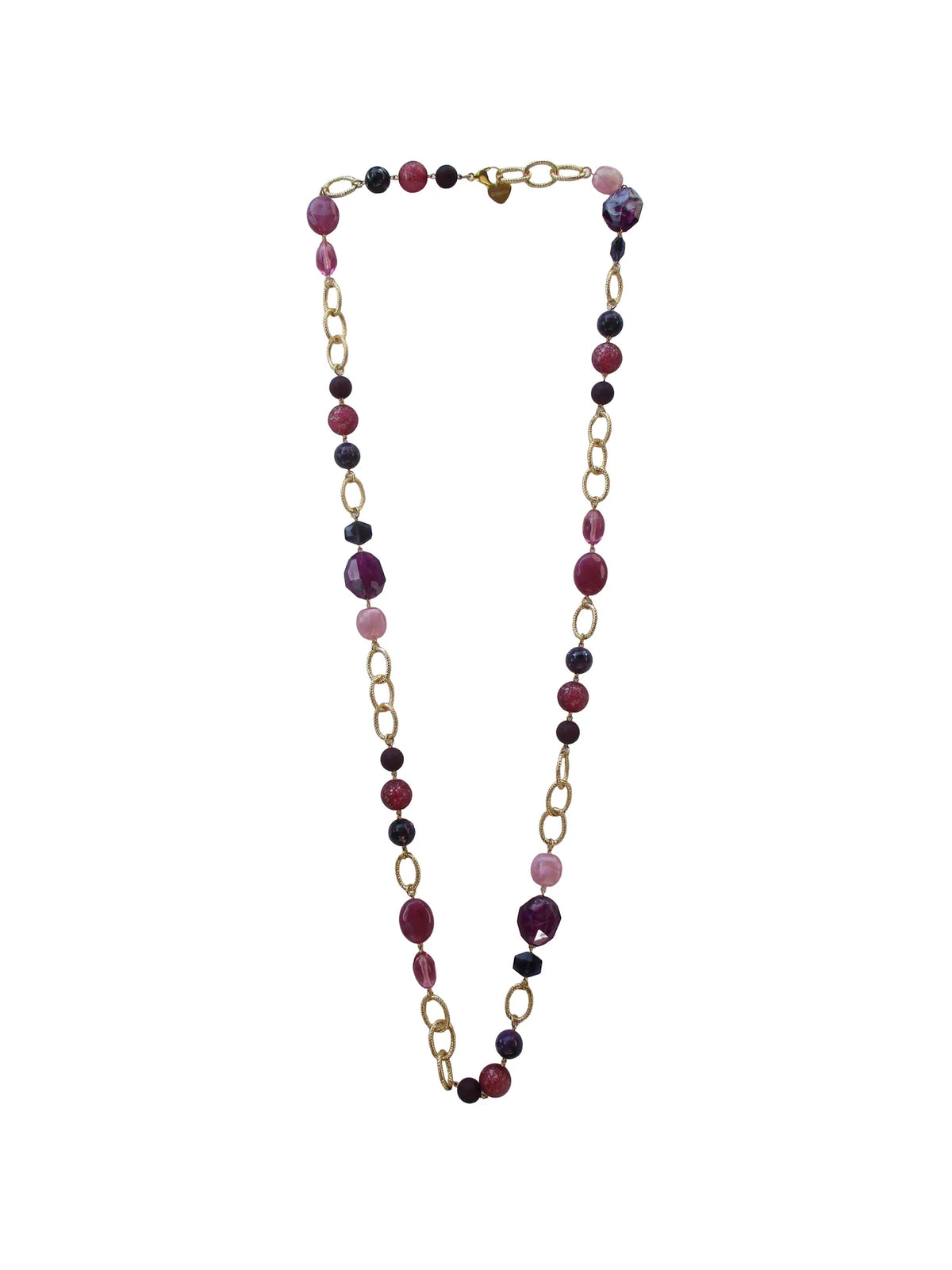 Collana con inserti in resina e cristalli incatenati Potpourri Dolman