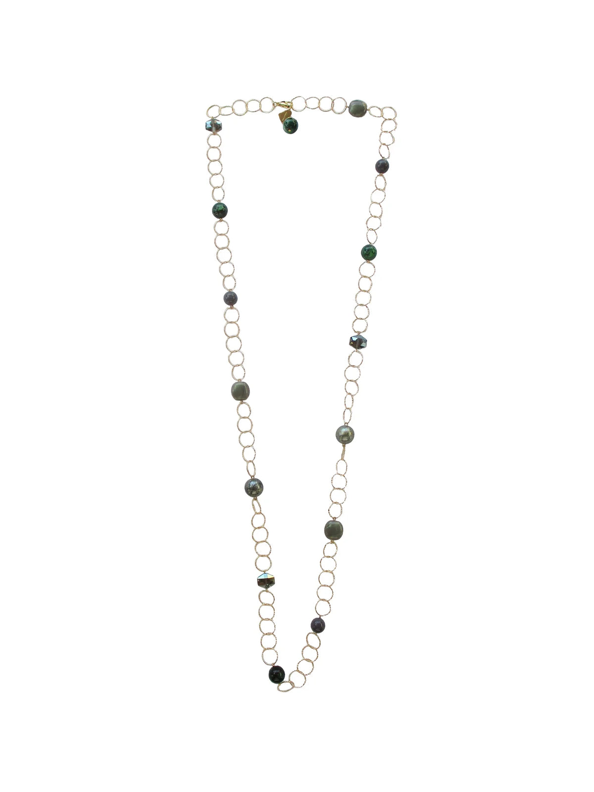 Collana con inserti in resina e cristallo Potpourri Dolman