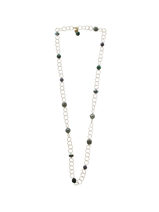 Collana con inserti in resina e cristallo Potpourri Dolman