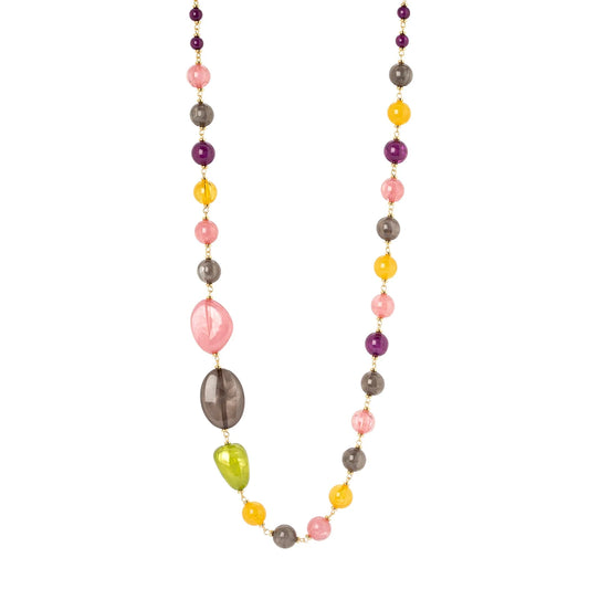 Collana lunga boules e luminosi elementi Ester Sodini