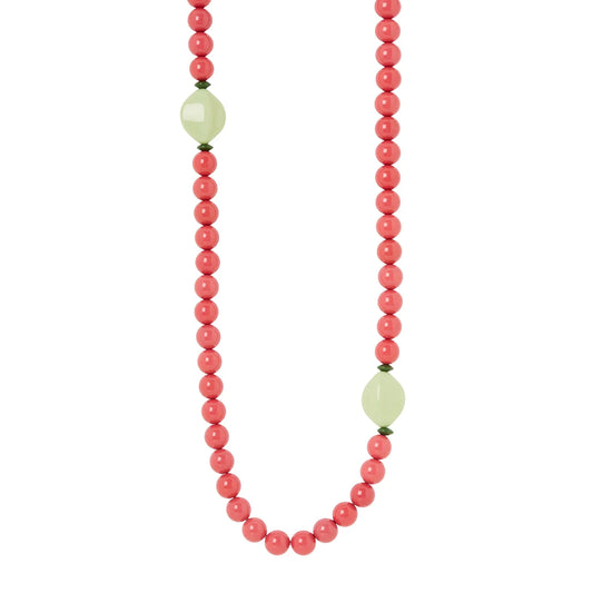 Collana lunga boule e rosso Apuana Sodini