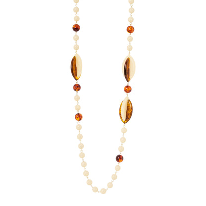 Collana lunga boule e foglie Vieste Sodini