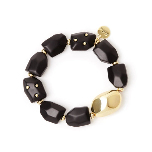 Bracciale elastico grandi elementi poliedrici Filicudi Sodini