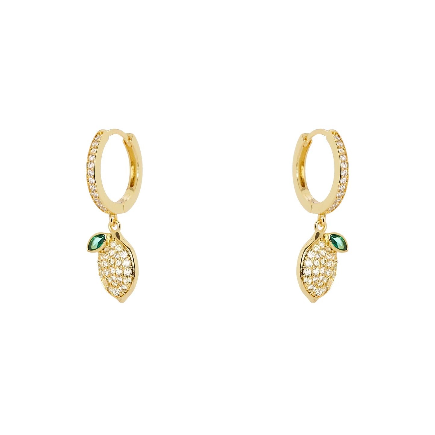 Orecchini cerchio e limone pavè Juicy Sodini