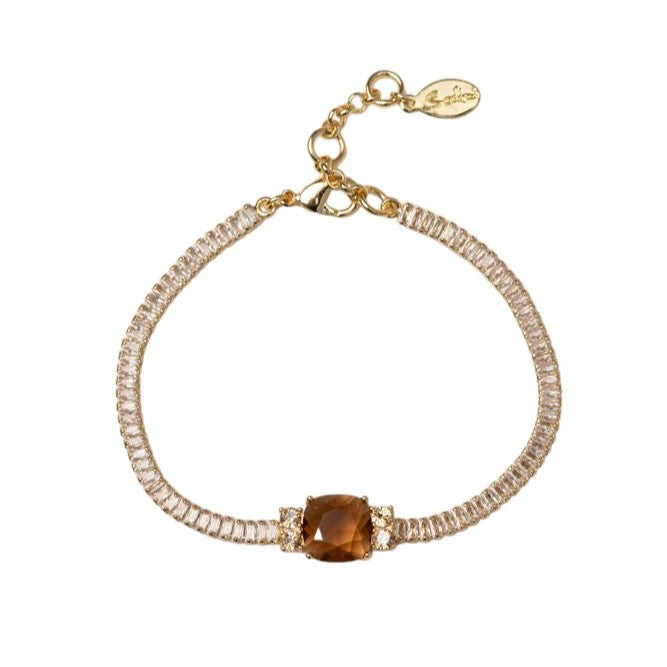 Bracciale con grande cristallo centrale Jaqueline Sodini