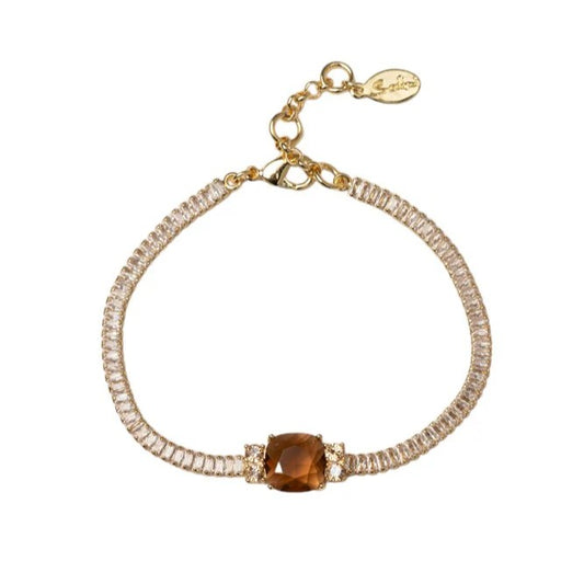 Bracciale con grande cristallo centrale Jaqueline Sodini