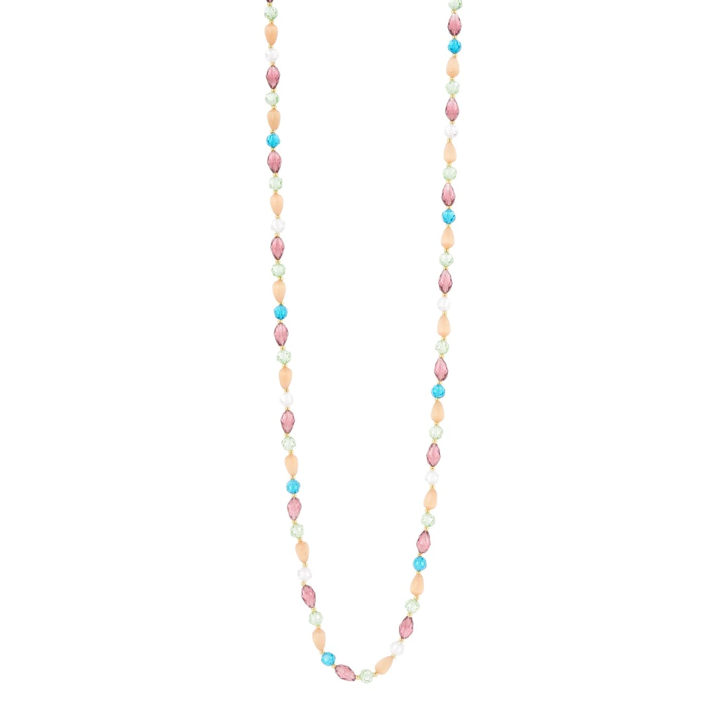 Collana lunga cristalli e cabochon Ninfa Sodini